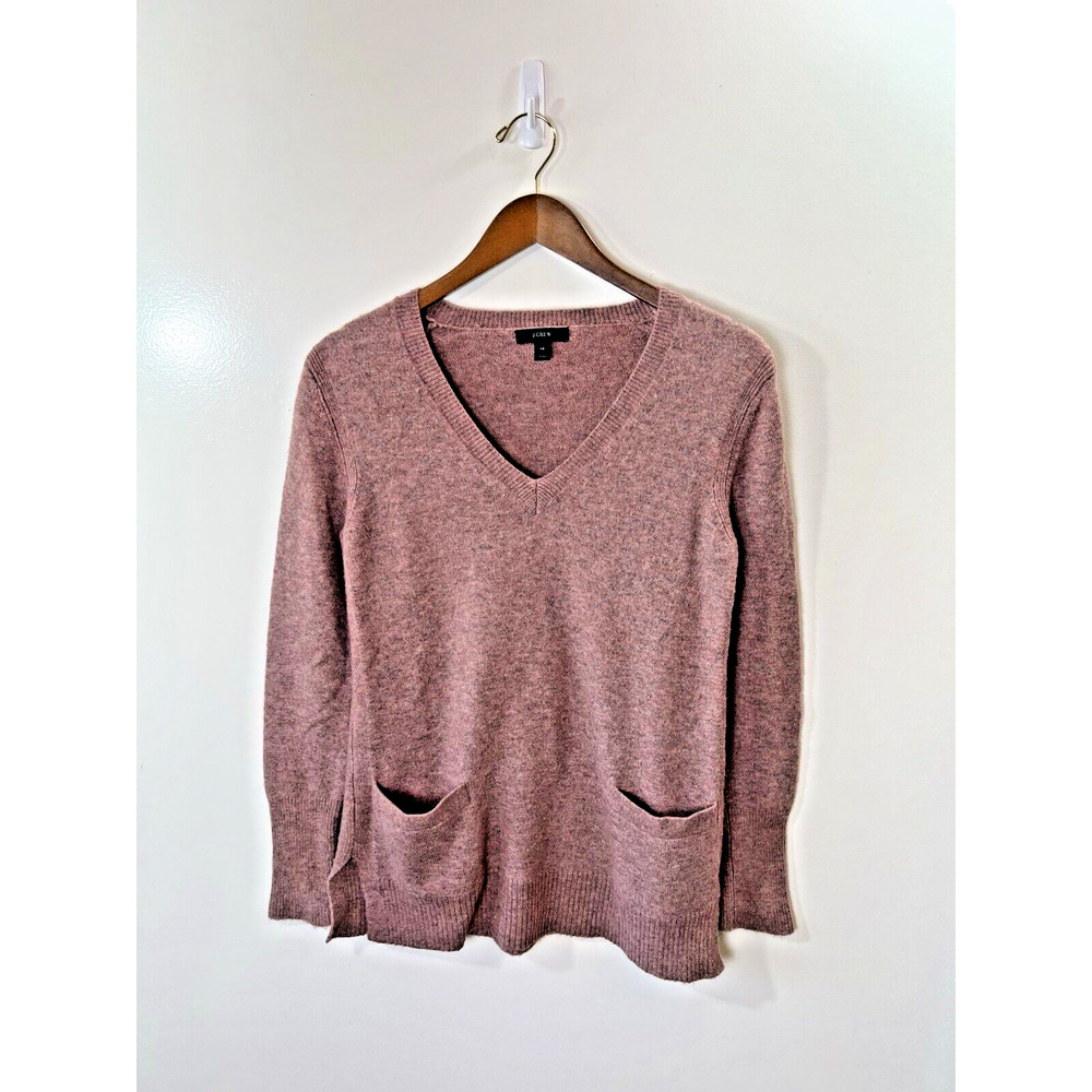 J.Crew Women’s Wool Blend Sweater Size XS Pink Mauve Preppy Minimalism Timeless